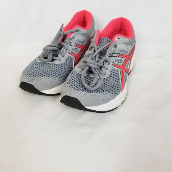 Asics Shoes - ASICS Gel Contend 6 AmpliFoam Lace Up Running Shoe Gray Pink Size 8 ~ 4400
